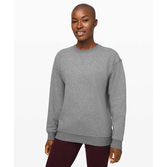 Lululemon All Yours Heathered Core Medium Grey Crewneck Sweatshirt - Picture 1 of 6